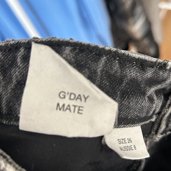 Rolla's Dusters High Rise Relaxed Dark Wash Jean Size 26 - Picture 7 of 8